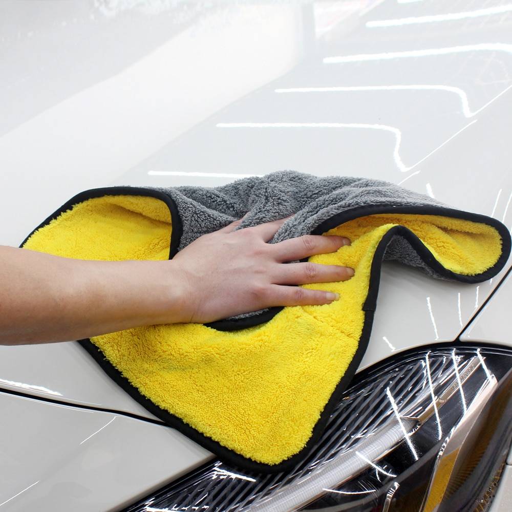Double Layer Microfiber Car Cleaning Cloth Car Wash & Maintenance cb5feb1b7314637725a2e7: One Towel