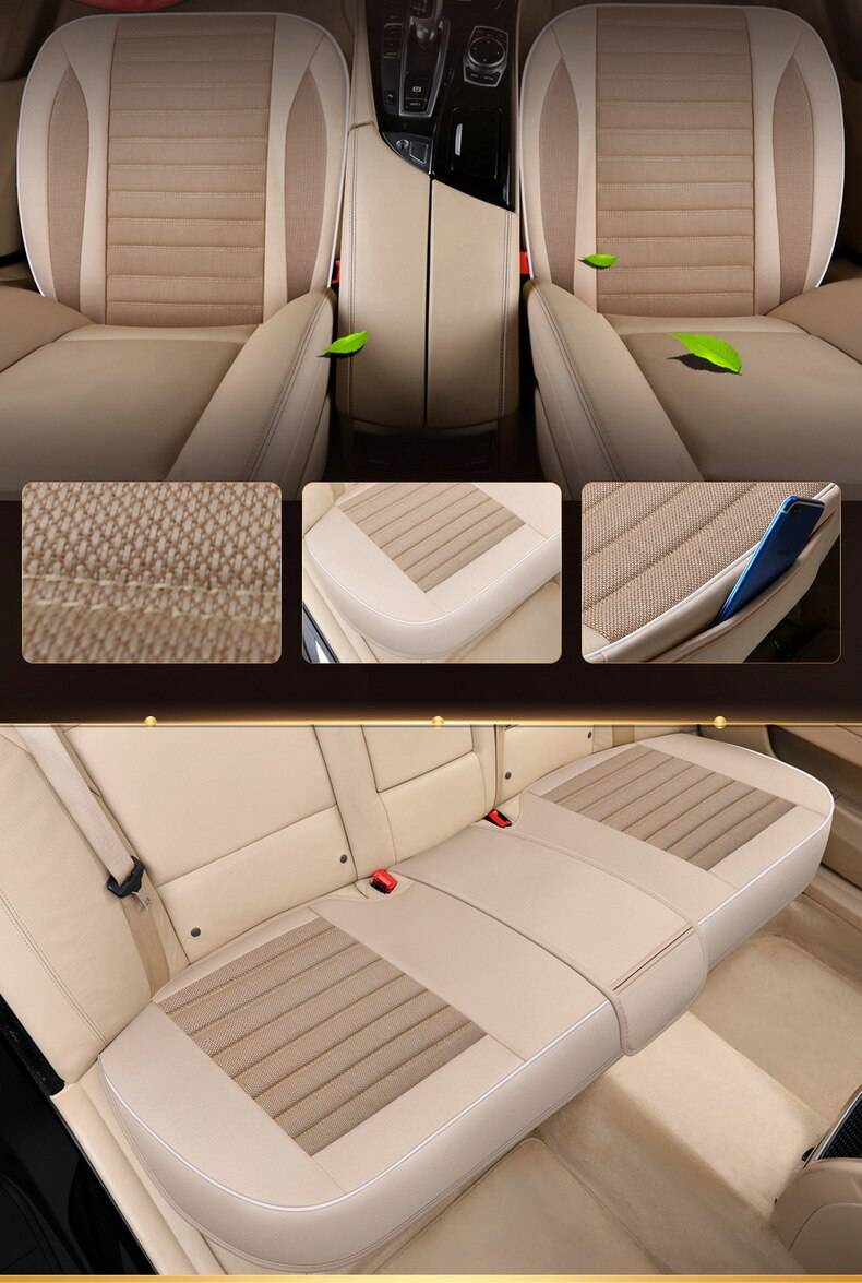 Breathable Flax Seat Cover For Car