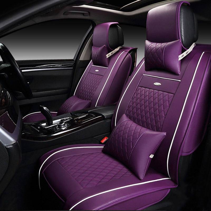 Universal PU Leather Car Seat Covers Set Car Extras & Accessories Seat Covers cb5feb1b7314637725a2e7: Beige|Beige with Pillow|Black / Red|Black / Red with Pillow|Black / White|Black / White with Pillow|Coffee|Coffee with Pillow|Purple|Purple with Pillow