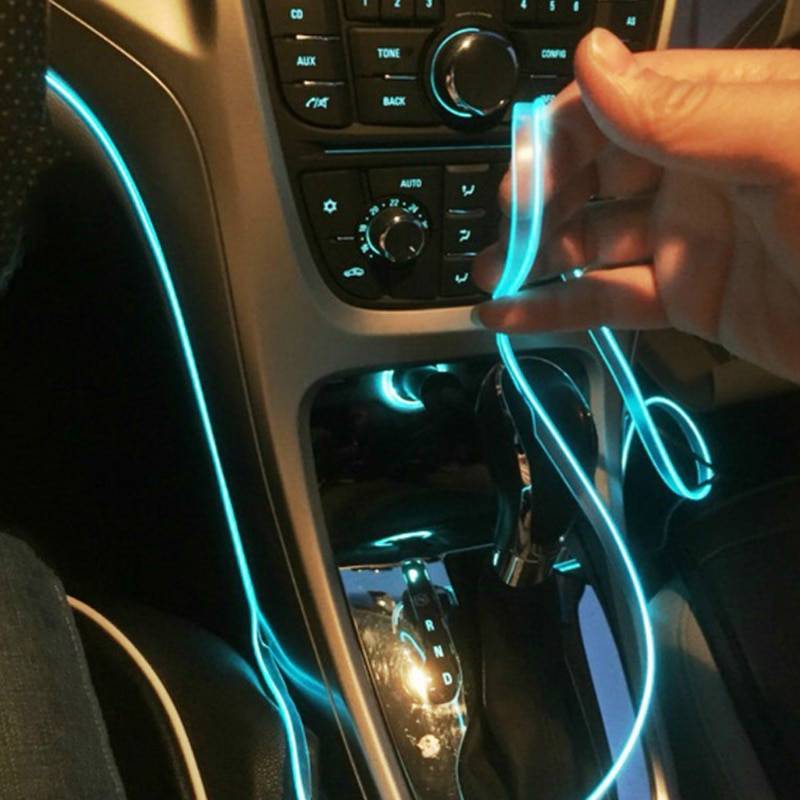 Car Interior USB Light Strip Car Extras & Accessories Decorations cb5feb1b7314637725a2e7: Blue|Crystal Blue|Fluorescent Green|Green|Orange|Pink|Purple|Red|White|Yellow