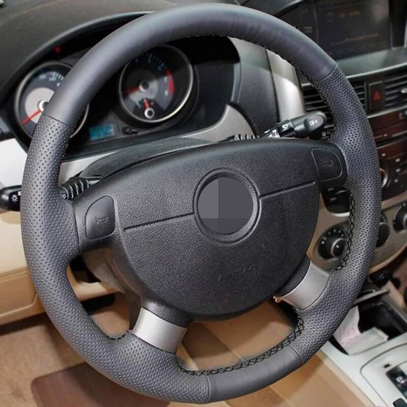 Artific Leather Steering Wheel Cover Car Extras & Accessories Decorations cb5feb1b7314637725a2e7: Black|Blue|Gray|Green|Red|Red Blue|White|Yellow