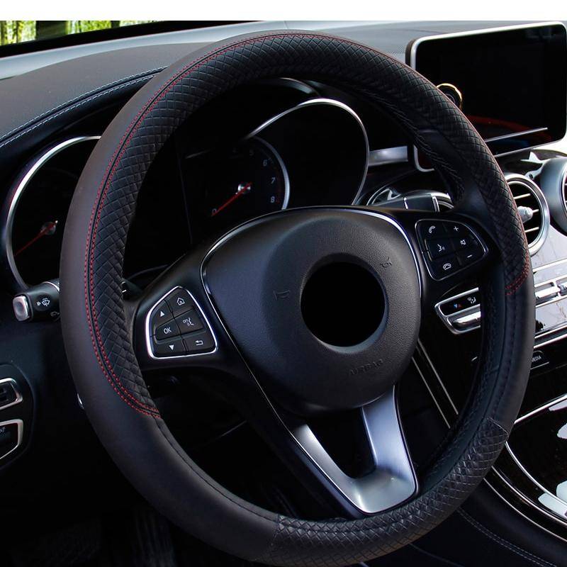 Car Universal Steering Wheel Cover Car Extras & Accessories Decorations cb5feb1b7314637725a2e7: Black|Blue|Orange|Purple|Red|White|Wine Red
