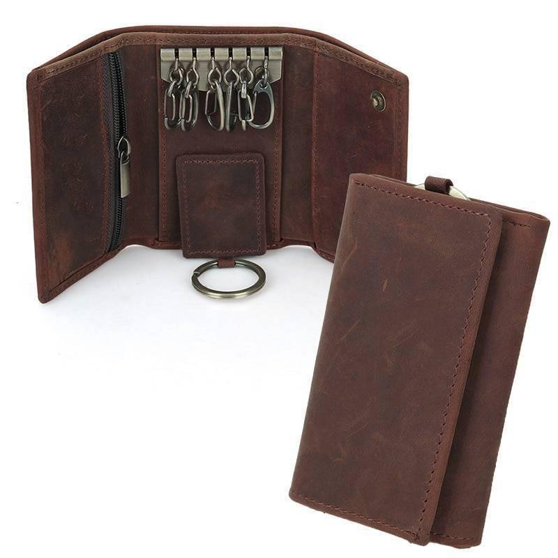 Men’s Vintage Cowhide Key Wallet Car Extras & Accessories Key Cases New Arrivals cb5feb1b7314637725a2e7: Coffee