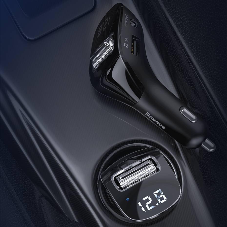 Bluetooth Car Adapter and USB Charger Electronics & Gadgets cb5feb1b7314637725a2e7: Black