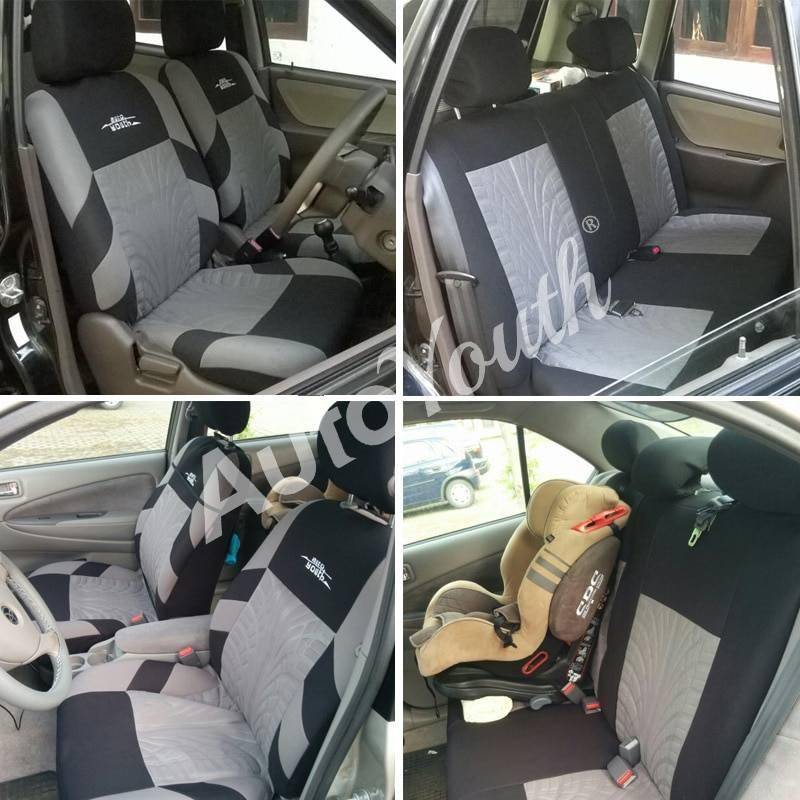 AUTOYOUTH Brand Embroidery Car Seat Covers Set Universal Fit Most Cars Covers with Tire Track Detail Styling Car Seat Protector PODUCTS - JUST IN color-name: beige 2 pieces|Beige full set|Black full set|blue 2 pieces|Blue full set|gray 2 pieces|Gray full set|orange 2 pieces|Orange full set|red 2 pieces|Red full set
