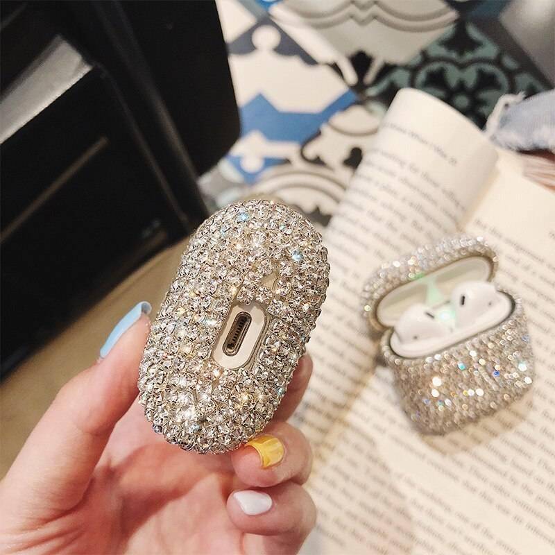 Luxury Crystal Wireless Bluetooth Earphone Storage Case For Apple AirPods Pro 1 2 3 Bling Diamond Hard Shell Protective Cover CAR BLING Phone Accessories color-name: A for AirPods 1 2|A for AirPods Pro|B for AirPods 1 2|B for AirPods Pro|C for AirPods 1 2|C for AirPods Pro|D for AirPods 1 2|D for AirPods Pro|E for AirPods 1 2|E for AirPods Pro|F for AirPods 1 2|F for AirPods Pro|G for AirPods 1 2|G for AirPods Pro|H for AirPods 1 2