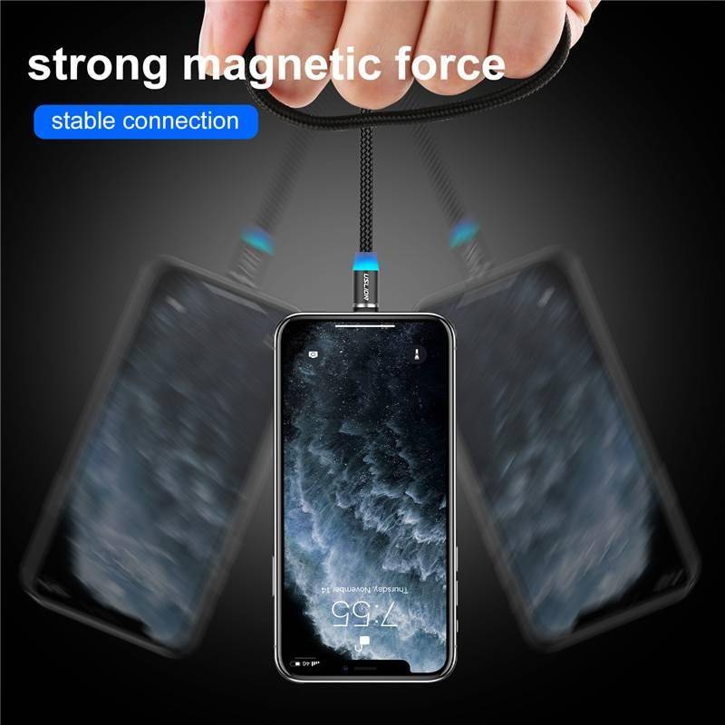 USLION Magnetic USB Cable For iPhone 12 11 Xiaomi Samsung Type C Cable LED Fast Charging Data Charge Micro USB Cable Cord Wire INSIDE THE CAR Phone Accessories cb5feb1b7314637725a2e7: Black For IOS|Black For Micro|Black For Type C|Blue For iPhone|Blue For Micro|Blue For Type C|Gold For iPhone|Gold For Micro|Gold For Type C|Only iOS Plug|Only Micro Plug|Only Type C Plug|Red For iPhone|Red For Micro|Red For Type C|Silver For IOS|Silver For Micro|Silver For Type C