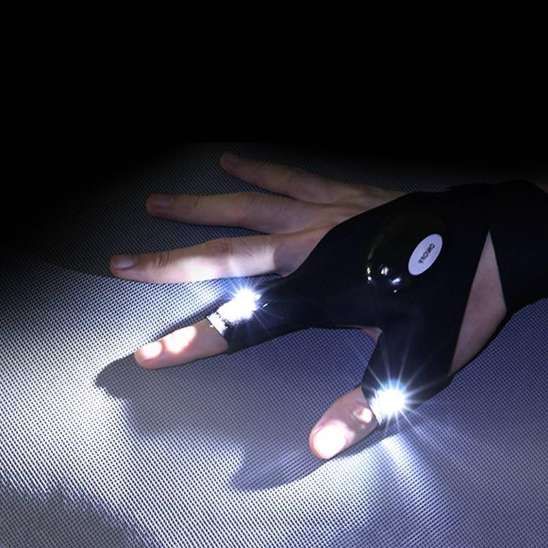 Fingerless LED Flashlight Gloves Tools a1fa27779242b4902f7ae3: Left Hand|Right Hand